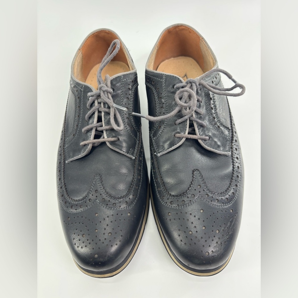 Florsheim limited indigo flux wingtip oxfords 10 black work office comfort - Picture 13 of 14